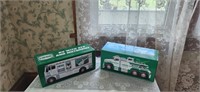 Hess Trucks. RV and Tow Truck. New in box.