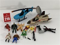 Assortment of 11 Childrens Action Figures with
