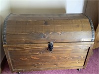 Chest - 30” wide x 19” deep x 22” tall, rolling