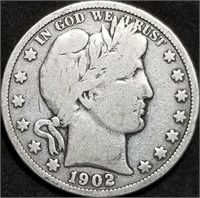 1902-O Barber Silver Half Dollar from Set