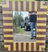NICE FRAMED WALL HANGING MIRROR 34 X 40 INCHES