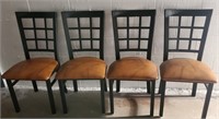 Lot of 4 industrial chairs.