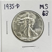 1935-D Walking Liberty Half Dollar