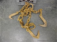 Heavy Hooks and Chain, Mooring Chain w/Pry Bar