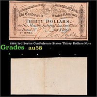 1864 3rd Series Confederate States Thirty Dollars