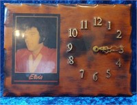 Elvis Presley clock art deco vintage wood display