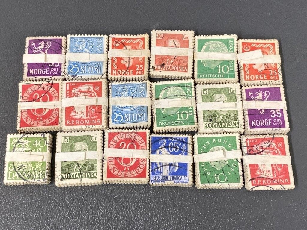 Variety 700+ Vintage Foreign Stamps