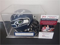 STEVE LARGENT SIGNED AUTO SEAHAWKS MINI HELMET JSA