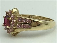 14k ladies ring Russellite & Pink sapphire