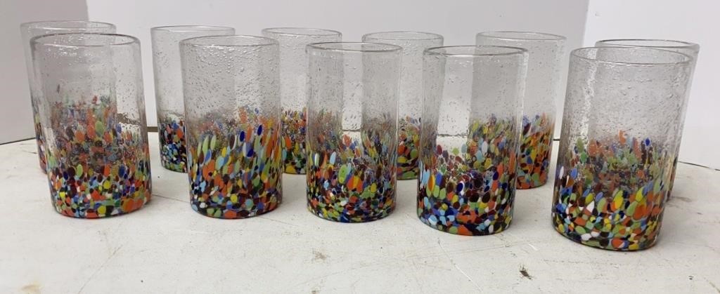 (11) Art Blown Glass Confetti