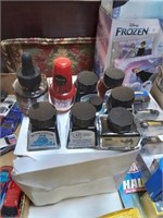 Collection of new bottles of ink for your ink well
