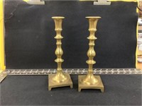 Brass Candle Holders- pair