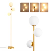 EDISHINE 69in Gold Modern Floor Lamp for Living Ro