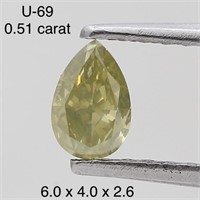 $700  Rare Fancy Natural Color Diamond(0.51ct)