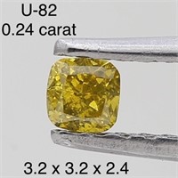 $400  Rare Fancy Natural Color Diamond(0.24ct)