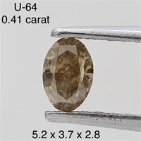 $600  Rare Fancy Natural Color Diamond(0.41ct)