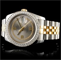 36MM Rolex DateJust 116233 with Diamonds YG/SS