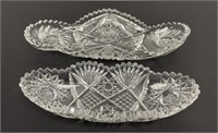 Brilliant Sawtooth Crystal Oval  Dishes