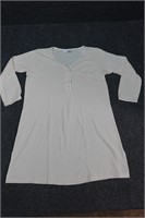 Vintage Miss Elaine Waffle Knit Sleep Shirt Size M