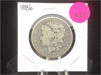 1886 Morgan Silver Dollar in Flip