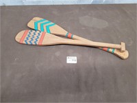 2 Vintage style canoe paddles