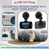 CAR DVR FHD DASH CAMERA W/ NIGHT VISION DISPLAY