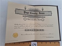 Vintage Diploma June 1931