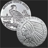 1/10oz .999 Silver GSM Eagle / Indian Head Round