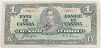 Canada 1937 $1 Bank Note