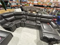 POWERED LEATHER SECTIONA SOFA