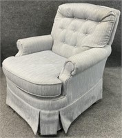 Button Tufted Swivel Rocking Club Chair