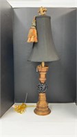 33’’ black and brown home decor lamp, not tested