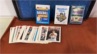 2 sealed in pkg baseball cards and 1 opened Kmart