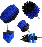 (8 pcs - Blue/ Black/ white) Scrub Brush Kit for