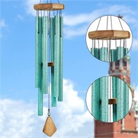 B2861  Outdoor Memorial Wind Chime, 42" Blue Patin