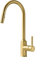 B2858  TURS Brushed Gold Kitchen Faucet, High Arc