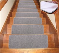 B2856  Seloom Carpet Stair Treads, 25.5x9.5In Grey