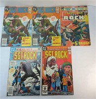 (5) SGT ROCK COMICS 1970s