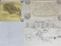 Vintage Historic Maps of KY