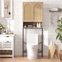 FiveWillowise Rattan Toilet Storage Cabinet, Over