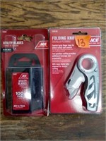 ACE Folding Utility Knife & 100-pk Blades