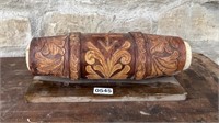 TOOLED LEATHER LONG HORN MOUNT