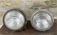 LOT OF ANTIQUE CAR LAMPS