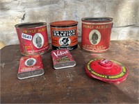 LOT OF VINTAGE  METAL TABACCO TINS