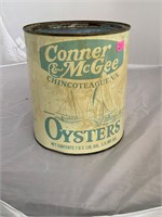 Conner and McGee Chincoteague VA Gallon Oyster Can