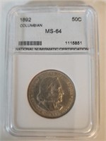 1892 Columbian Expo. Silver Half Dollar MS64 Nat.