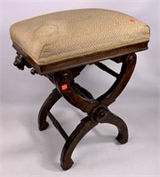 Eastlake stool - adjusts height, 14.5" x 20" seat,