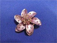 Pink Rhinestone 2" Brooch