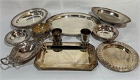 Assortment of  Silverplate Trays