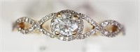 14K Yellow Gold Diamond Accented Ring